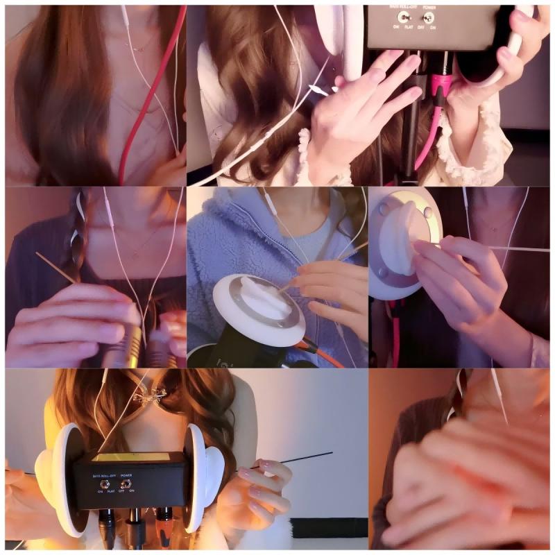 B站小熊哄睡日记(曼曼) asmr掏耳朵合集 10V 890MB